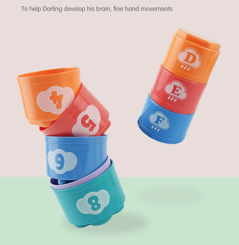 Kid Brain Response Battle Fold Cup Hand Speed Competition Fold Cup Child Stack Game Early Education Puzzle Train Board Games Toy