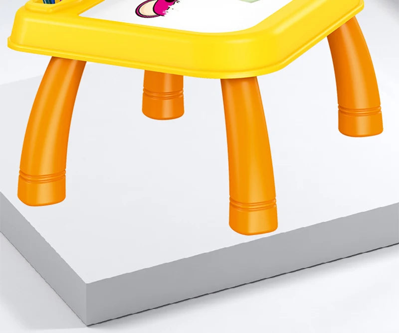 Children led projector drawing table toy painting set table educational board learning tools painting toys for children