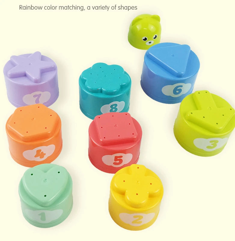 Kid Brain Response Battle Fold Cup Hand Speed Competition Fold Cup Child Stack Game Early Education Puzzle Train Board Games Toy