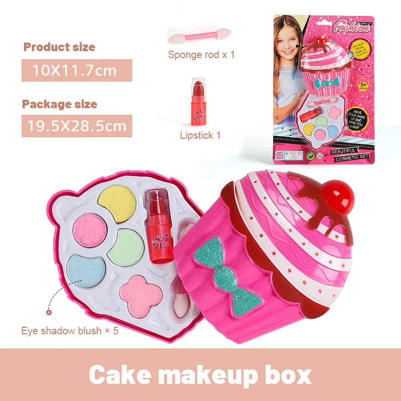 Simulation Girl Pretend Princess Makeup Toys Play House Children's Cosmetics  Lipstick Eyeshadow Set For Kids Party Cosplay Game